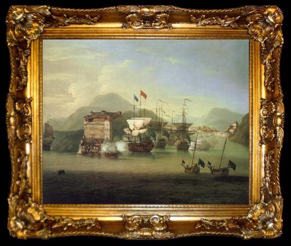 framed  unknow artist The Capture of Porto Bello, ta009-2